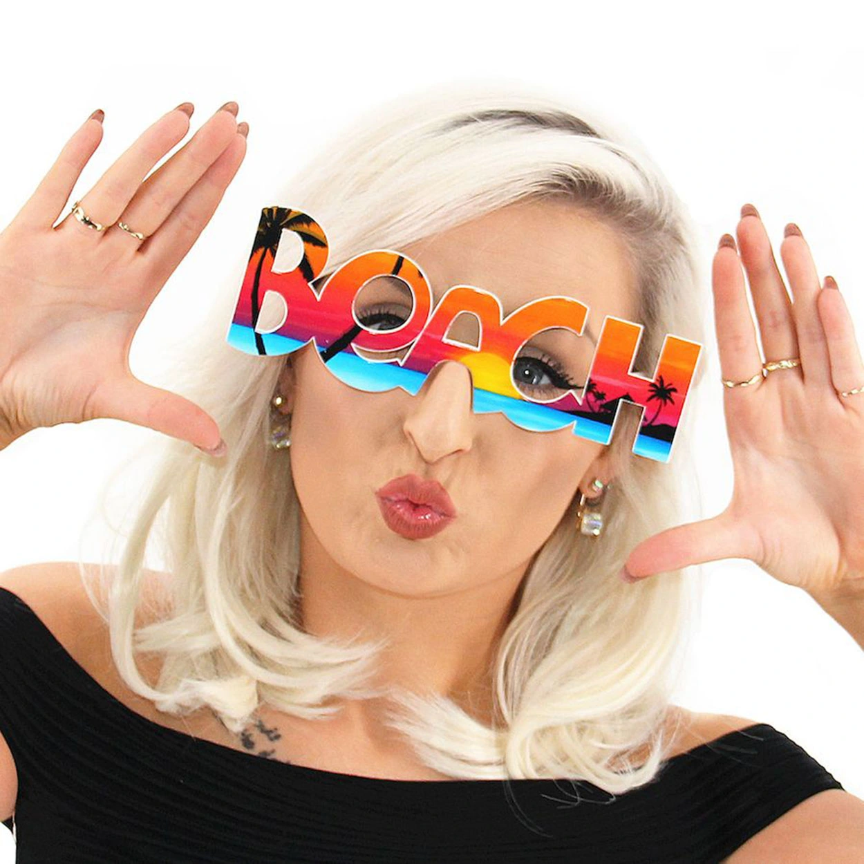 Beach Yazılı Parti Gözlüğü ( Lisinya )