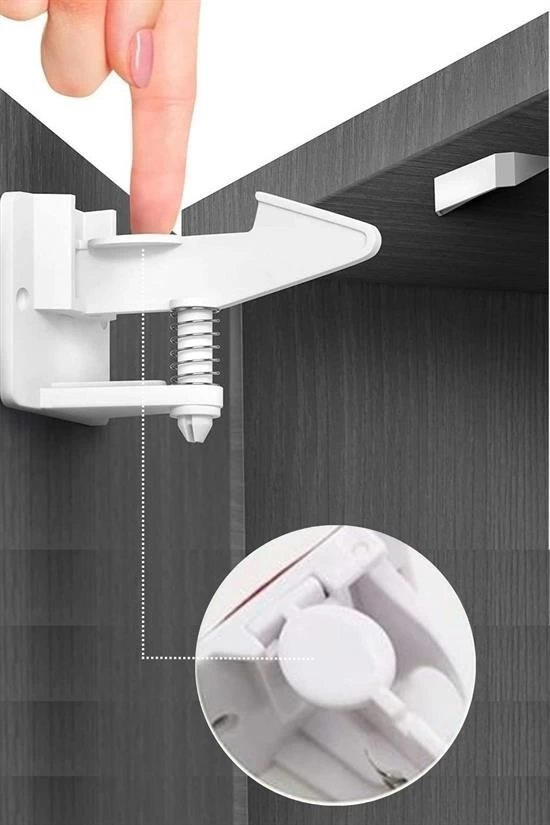 Bebek Çocuk Güvenliği Korumalı Yapışkan Çekmece Ve Dolap İçin Tutucu Gizli Güvenlik Kilidi ( Lisinya ) Bebek Çocuk Güvenliği Korumalı Yapışkan Çekmece Ve Dolap İçin Tutucu Gizli Güvenlik Kilidi ( Lisinya )