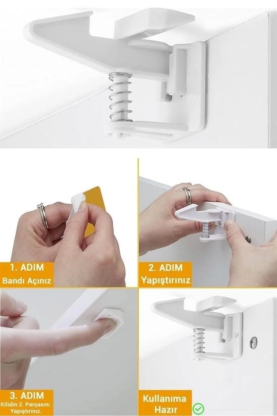 Bebek Çocuk Güvenliği Korumalı Yapışkan Çekmece Ve Dolap İçin Tutucu Gizli Güvenlik Kilidi ( Lisinya ) Bebek Çocuk Güvenliği Korumalı Yapışkan Çekmece Ve Dolap İçin Tutucu Gizli Güvenlik Kilidi ( Lisinya )