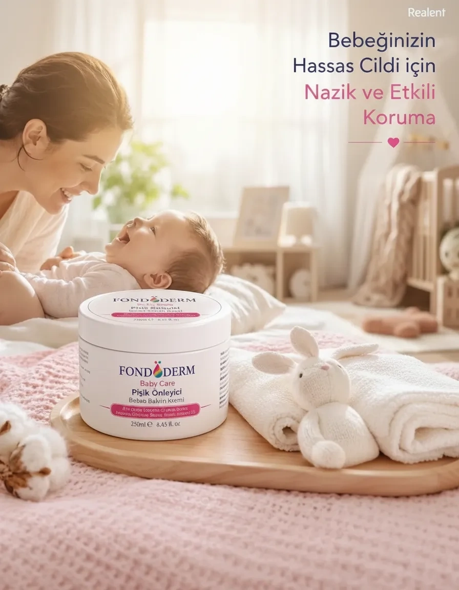Bebek Pişik Kremi Çinko Oksit ve Lanolin İçerikli Bariyer Krem Yoğun Onarıcı Cilt Bakım Kremi ( Lisinya )