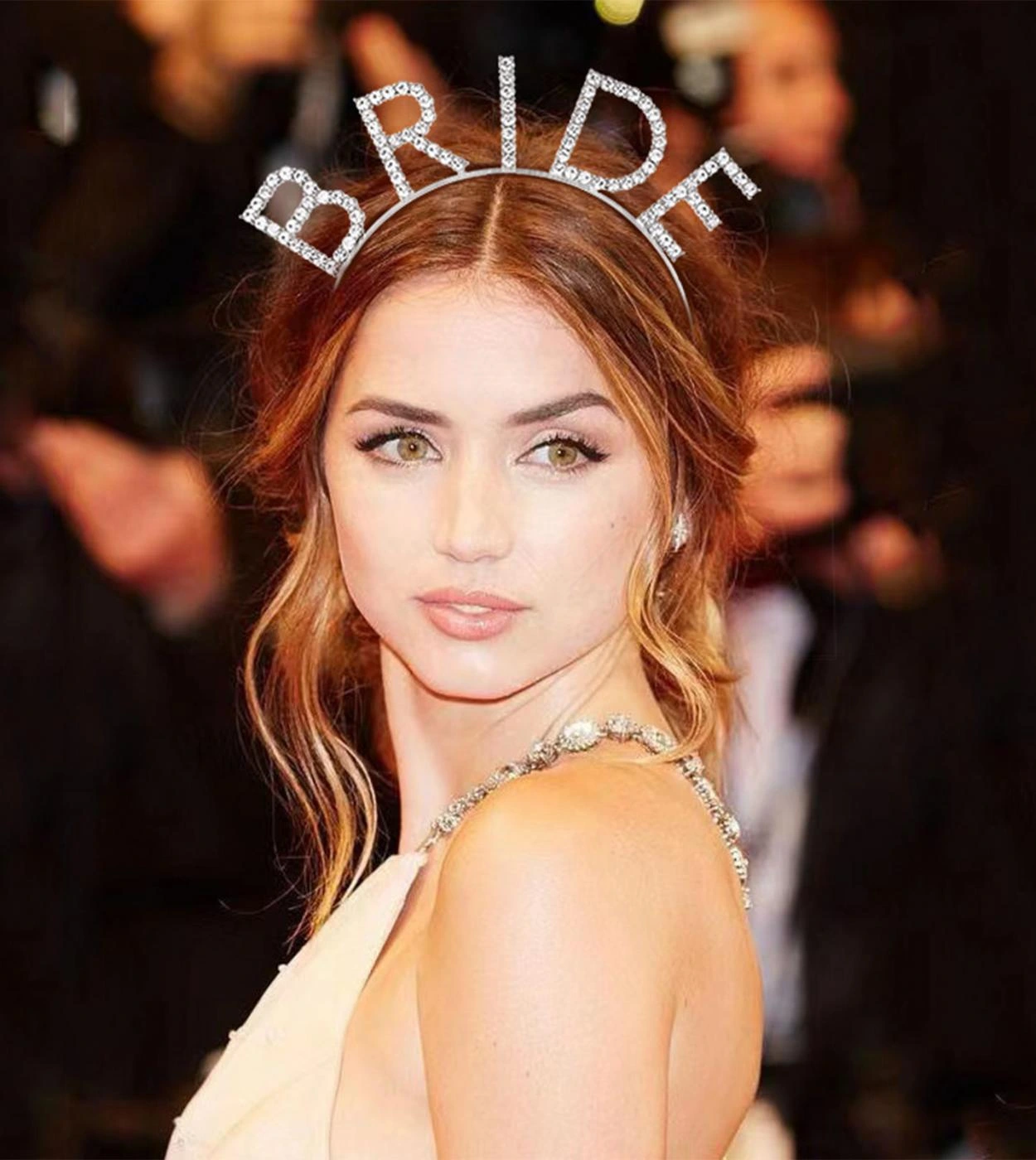 Bekarlığa Veda Kristal Taşlı Gümüş Bride Tacı ( Lisinya )