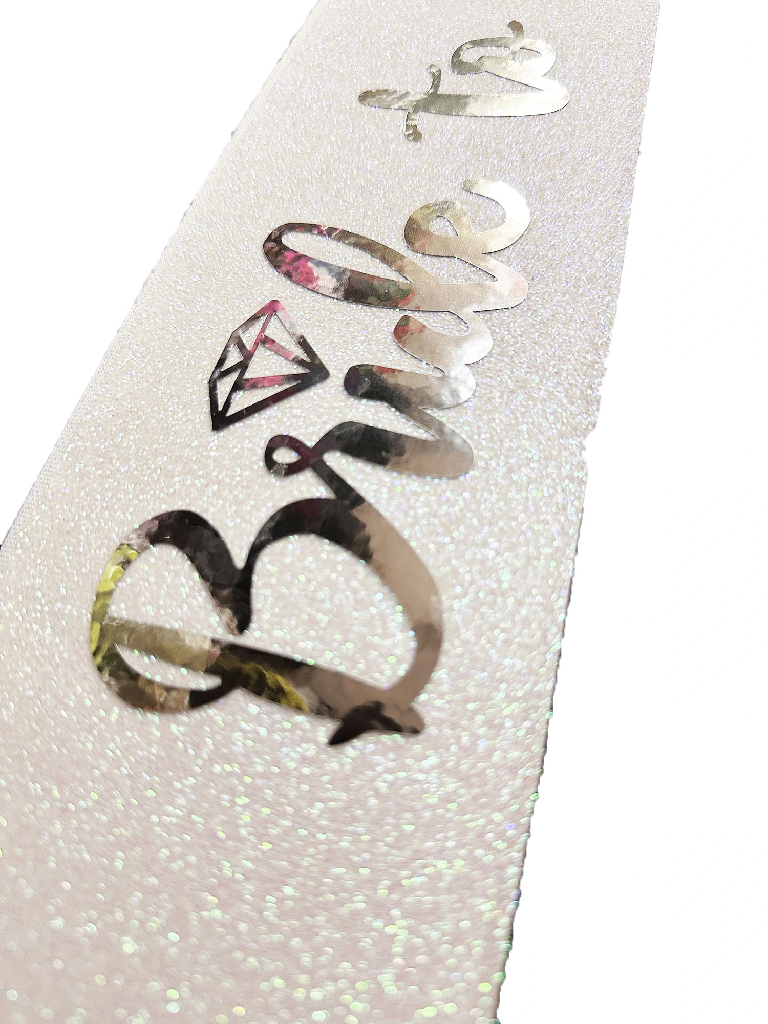 Beyaz Gümüş Bride To Be Yazılı Kuşak Kemer ( Lisinya )