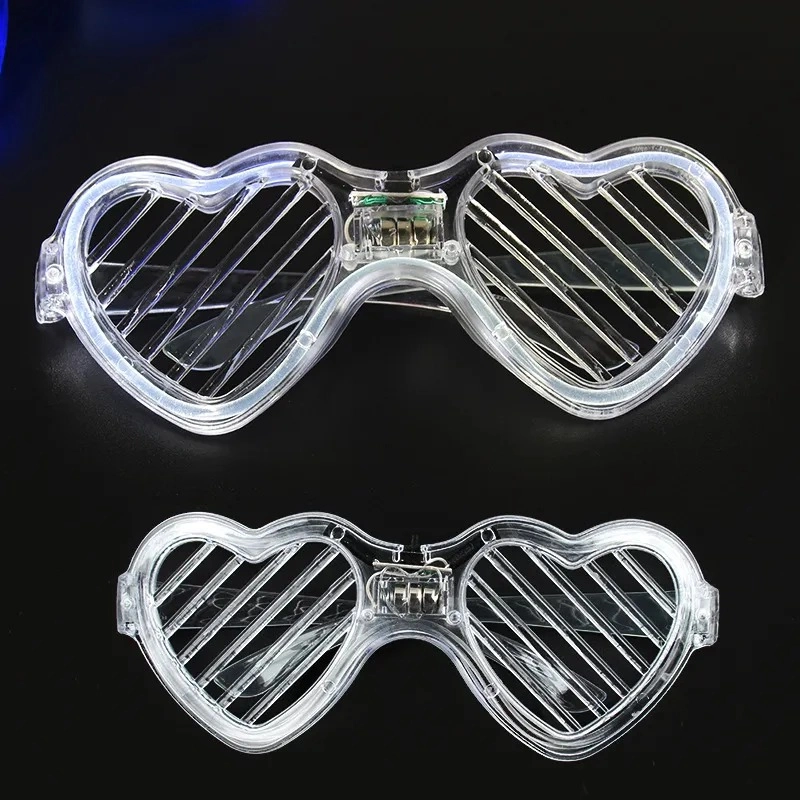 Beyaz Led Işıklı Kalp Gözlük – 3 Modlu ( Lisinya )