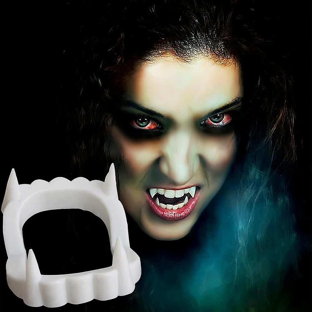 Beyaz Renk Çift Damak Takma Vampir Dişi ( Lisinya )