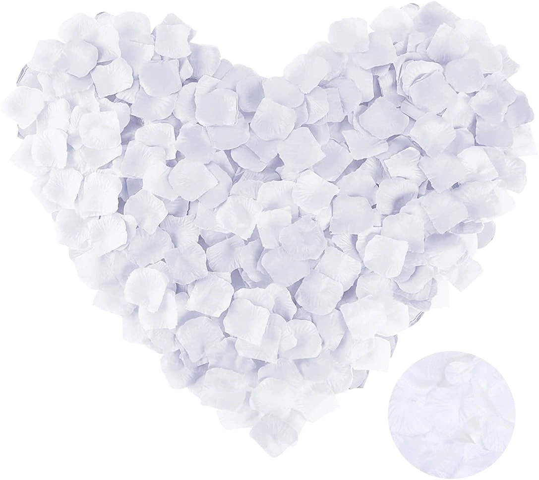 Beyaz Renk Gül Yaprağı - 10 Paket 1000 Adet ( Lisinya )