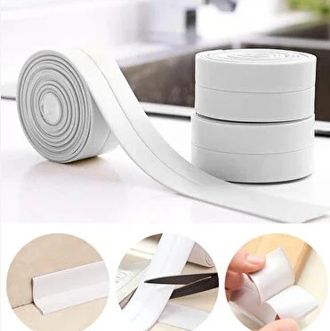 Beyaz Su Sızdırmaz Lavabo Kenar Bandı (3.2m) ( Lisinya )