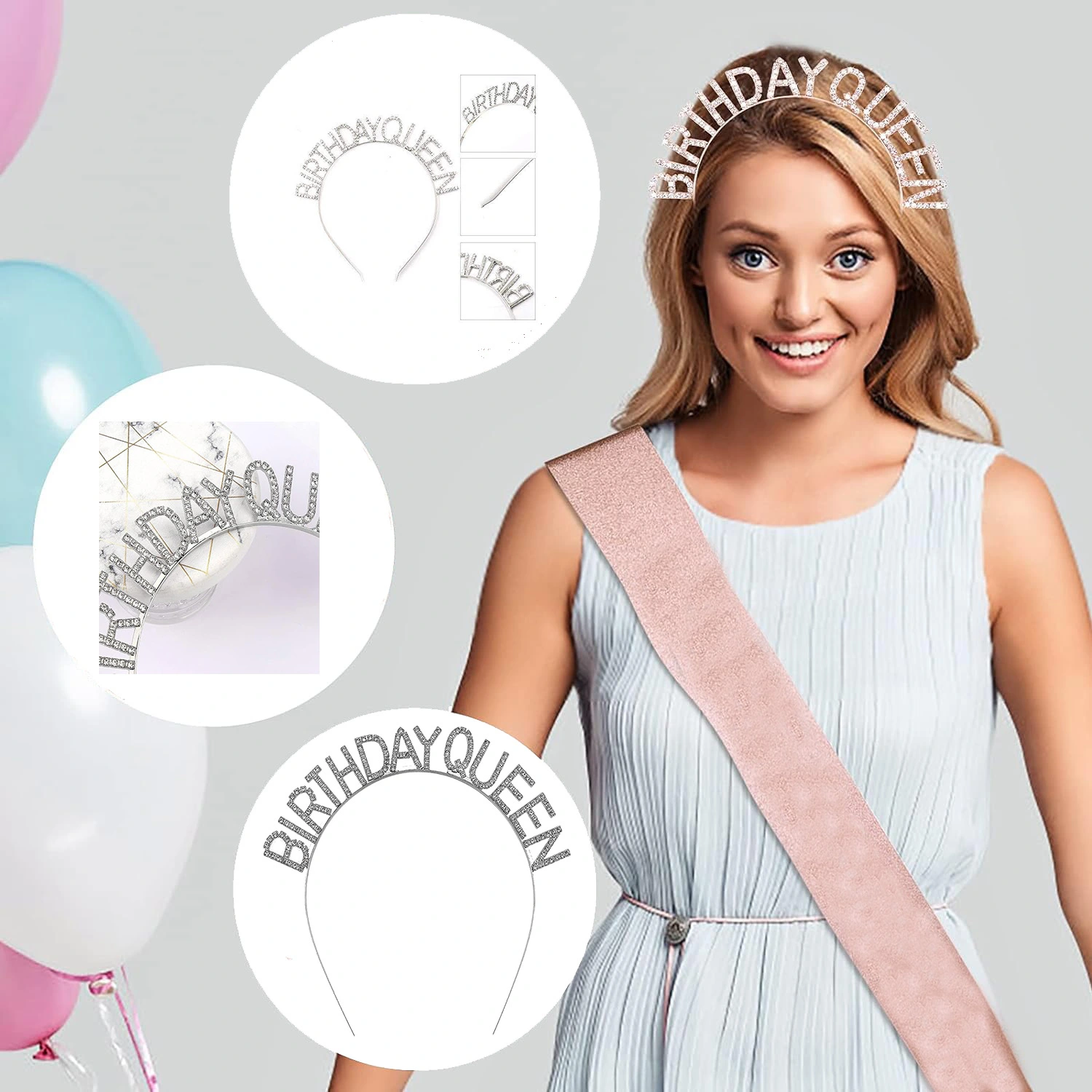 Birthday Queen Yazılı Kraliçe Taç ( Lisinya )