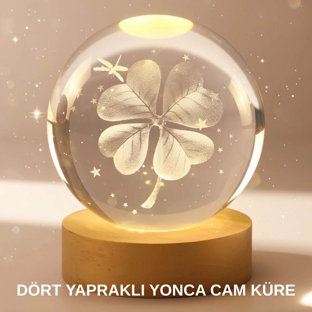 Bitki Temalı Led Işıklı Cam Küre Ahşap Standlı Modern Gece Lambası ( Lisinya ) Bitki Temalı Led Işıklı Cam Küre Ahşap Standlı Modern Gece Lambası ( Lisinya )