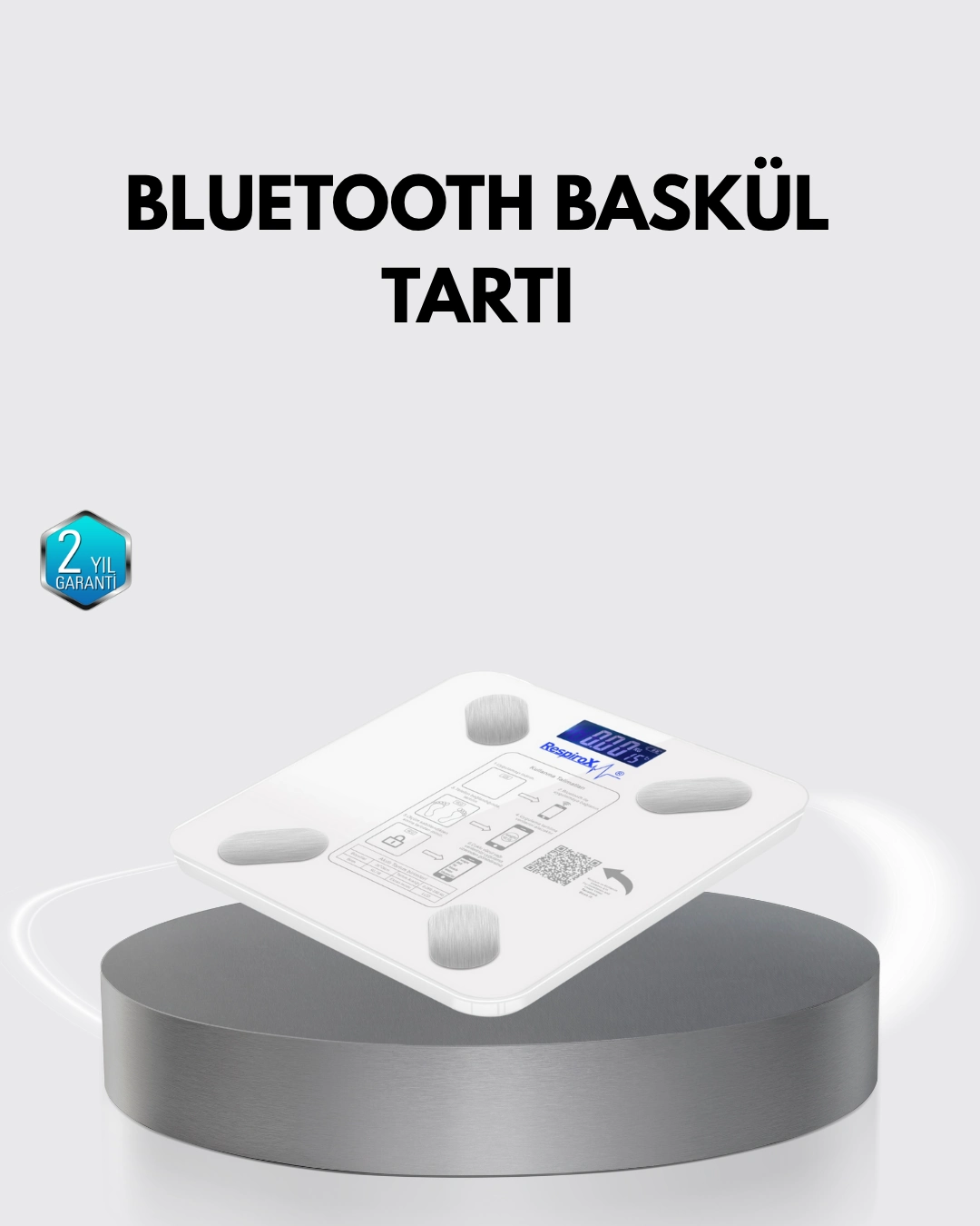 Bluetooth Akıllı Tartı – 8 Fonksiyonlu Dijital Baskül, 180 Kg Kapasiteli ( Lisinya )