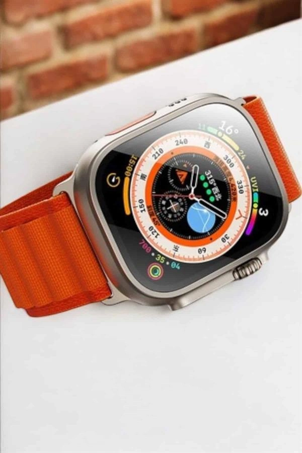 Bluetooth Bağlantılı 49mm Dokunmatik Akıllı Saat Sağlık Ve Spor Takip Özellikli ( Lisinya )