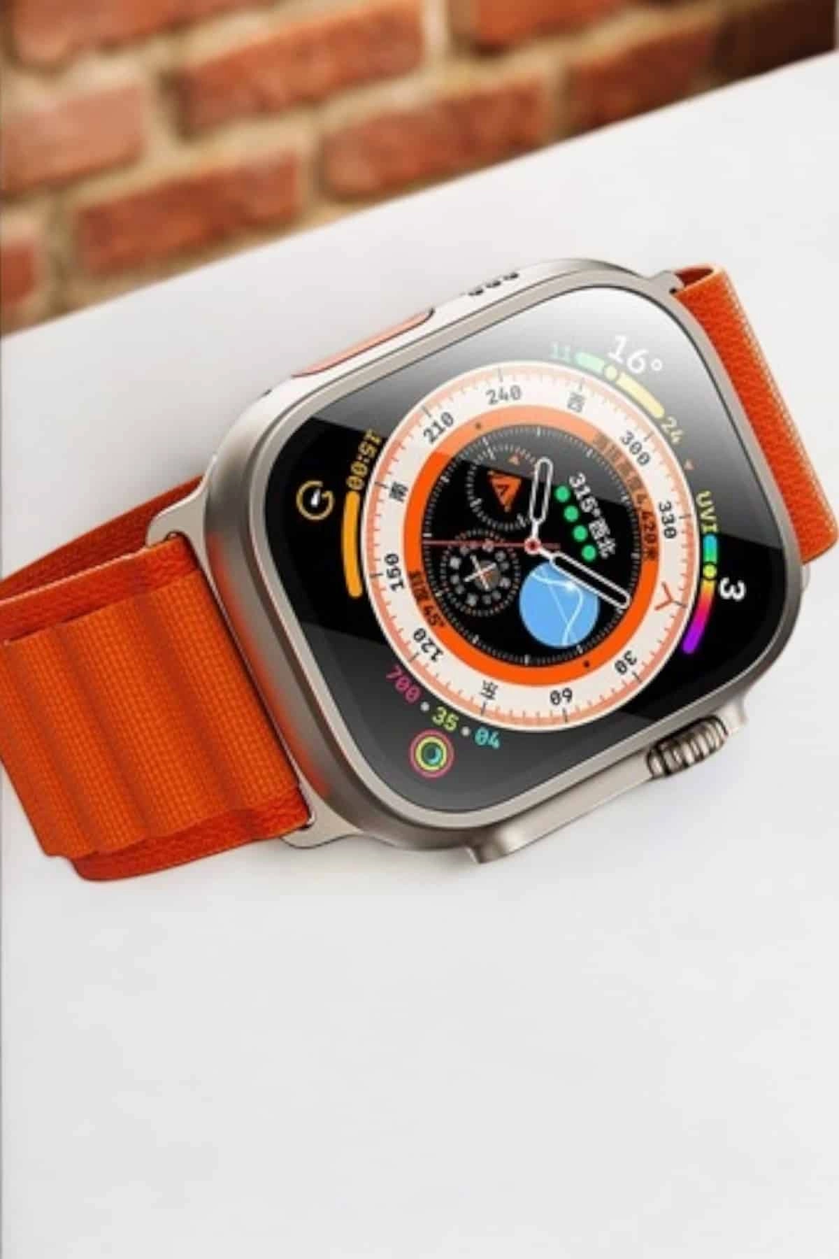 Bluetooth Bağlantılı 49mm Dokunmatik Akıllı Saat Sağlık Ve Spor Takip Özellikli ( Lisinya )