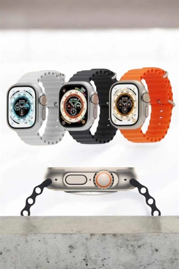 Bluetooth Bağlantılı 49mm Dokunmatik Akıllı Saat Sağlık Ve Spor Takip Özellikli ( Lisinya )