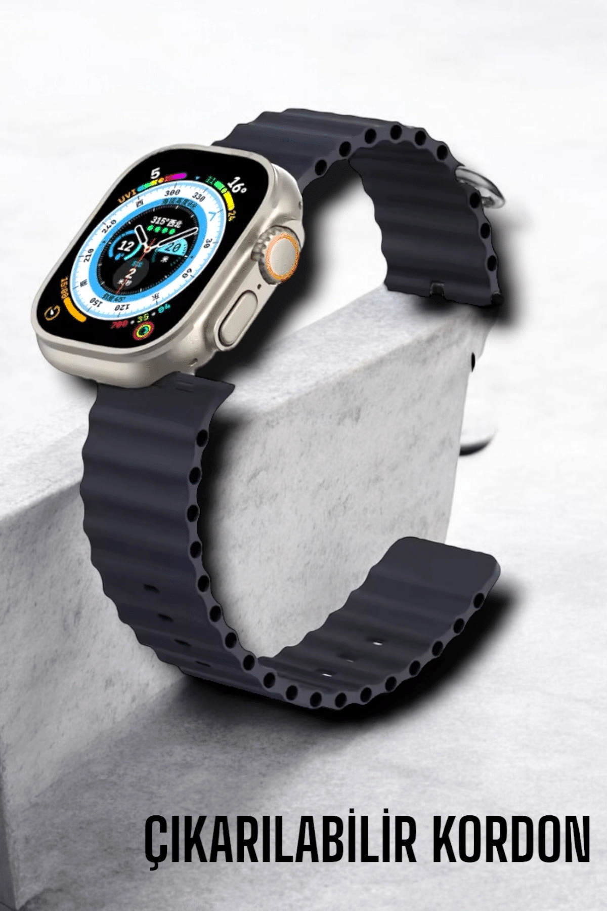 Bluetooth Bağlantılı Nabız, Kan Basıncı, Oksijen Ölçer Akıllı Saat ( Lisinya )