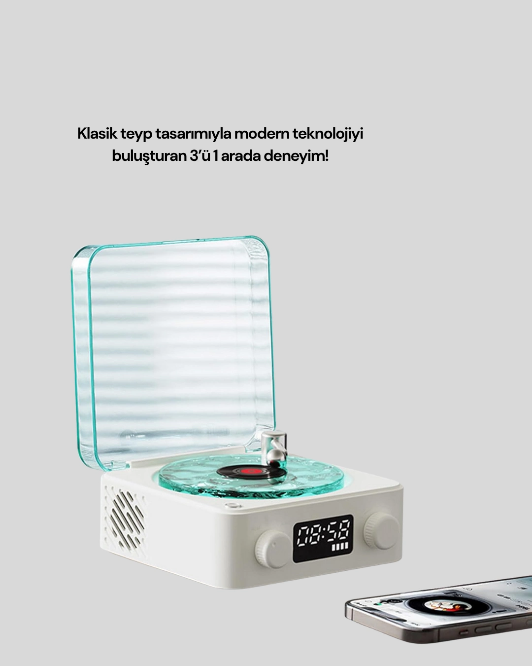 Bluetooth Hoparlör – 3-ü-1 Saatli Gece Lambası Ve Vintage Tasarım ( Lisinya ) Bluetooth Hoparlör – 3-ü-1 Saatli Gece Lambası Ve Vintage Tasarım ( Lisinya )