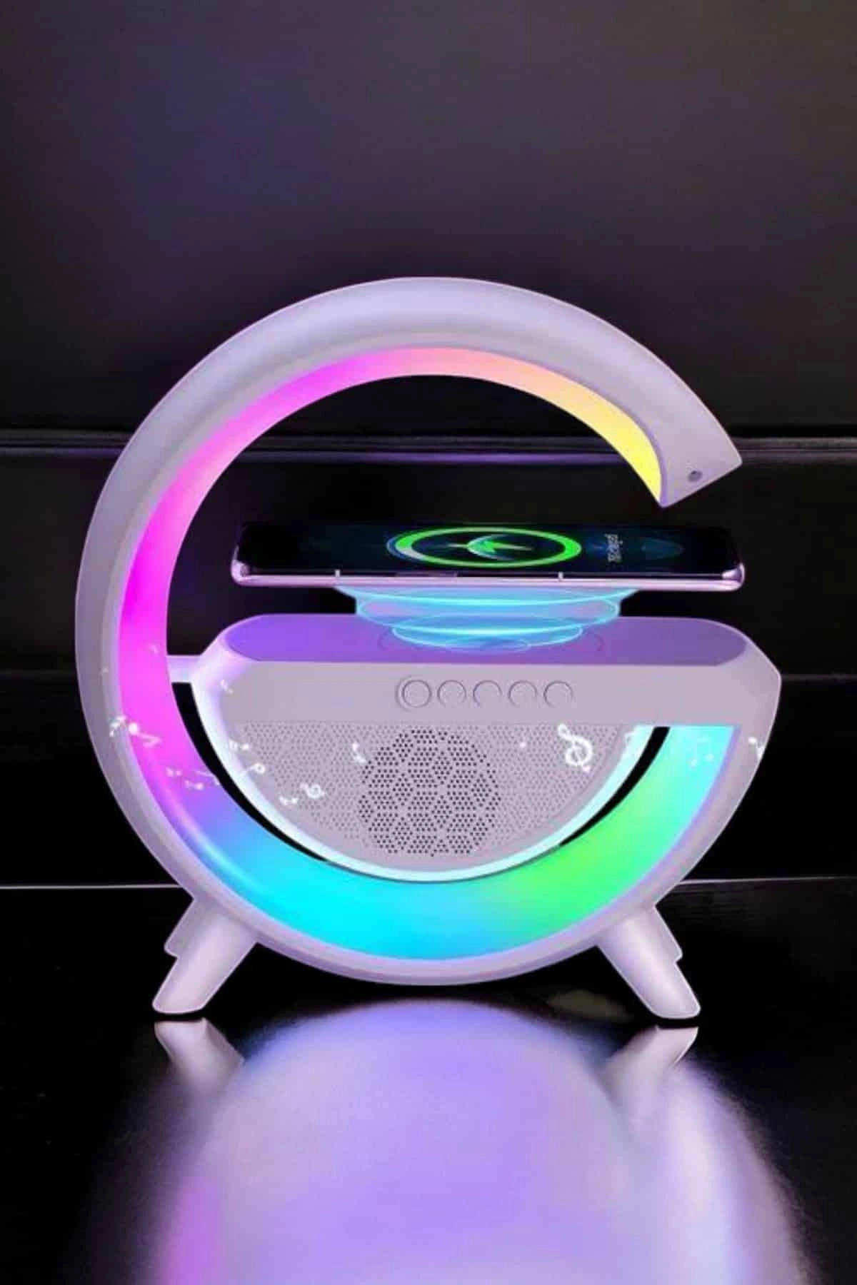 Bluetooth Hoparlör Dijital Göstergeli Wireless Şarj Rgb Işıklı ( Lisinya ) Bluetooth Hoparlör Dijital Göstergeli Wireless Şarj Rgb Işıklı ( Lisinya )