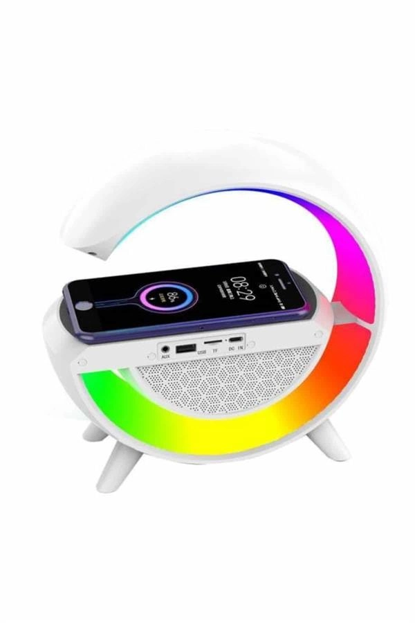 Bluetooth Hoparlör G Şekli Atmosfer Akıllı Rgb Lamba Wireless Kablosuz Şarj ( Lisinya ) Bluetooth Hoparlör G Şekli Atmosfer Akıllı Rgb Lamba Wireless Kablosuz Şarj ( Lisinya )