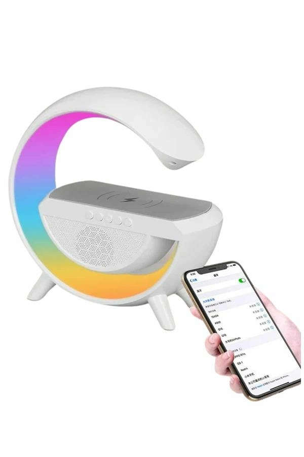 Bluetooth Hoparlör G Şekli Atmosfer Akıllı Rgb Lamba Wireless Kablosuz Şarj ( Lisinya ) Bluetooth Hoparlör G Şekli Atmosfer Akıllı Rgb Lamba Wireless Kablosuz Şarj ( Lisinya )
