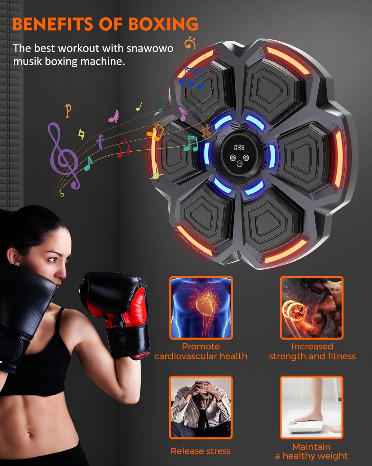 Bluetooth Hoparlör Özellikli Duvar Boks Makinesı 9 Mod Seviye Ayarlı Müzikli Boks Makinesı ( Lisinya ) Bluetooth Hoparlör Özellikli Duvar Boks Makinesı 9 Mod Seviye Ayarlı Müzikli Boks Makinesı ( Lisinya )