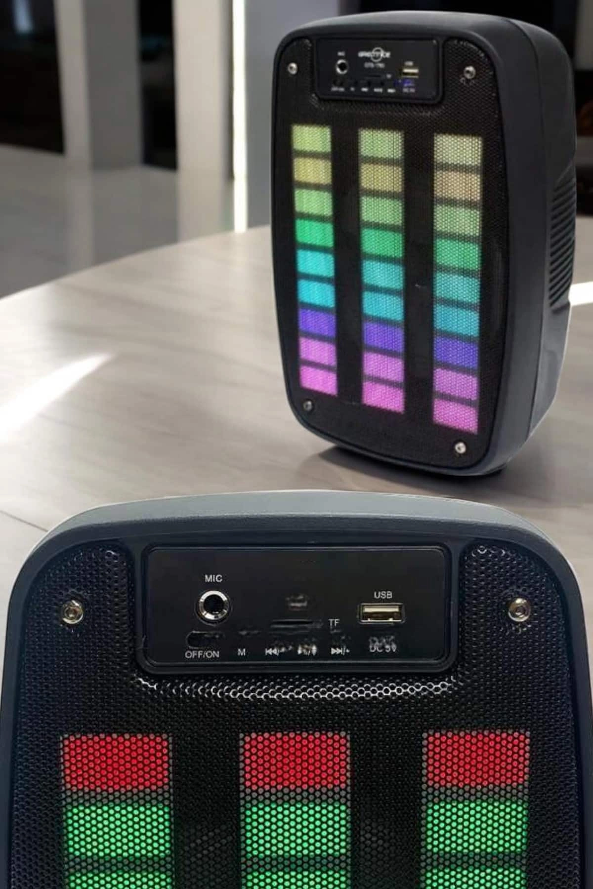 Bluetooth Hoparlör Rgb Işıklı Usb Sd Kart Girişli Taşınabilir ( Lisinya ) Bluetooth Hoparlör Rgb Işıklı Usb Sd Kart Girişli Taşınabilir ( Lisinya )