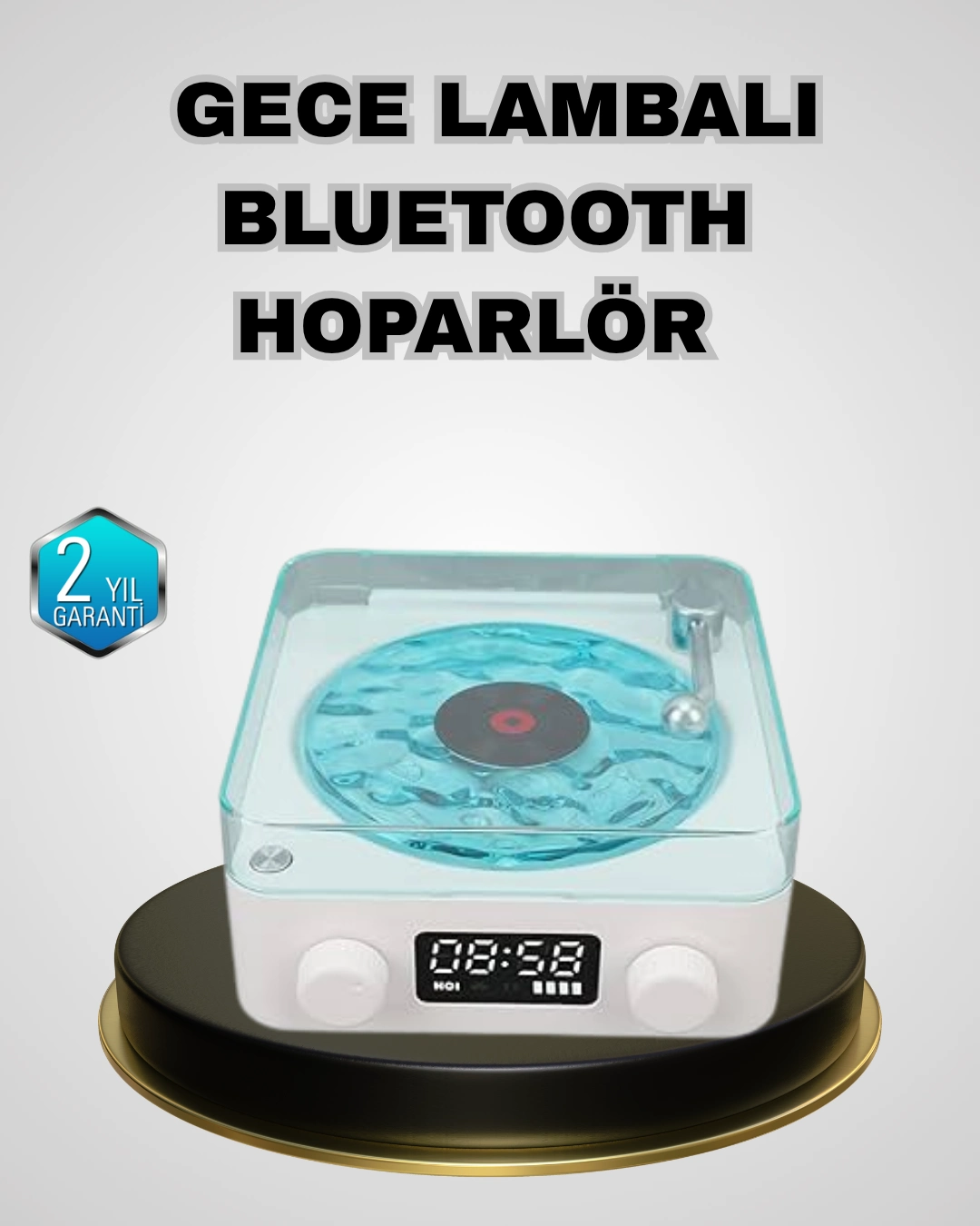 Bluetooth Hoparlörlü Gece Lambası Dijital Saat Ekranlı Su Dalgası Efektli Dekoratif ( Lisinya ) Bluetooth Hoparlörlü Gece Lambası Dijital Saat Ekranlı Su Dalgası Efektli Dekoratif ( Lisinya )