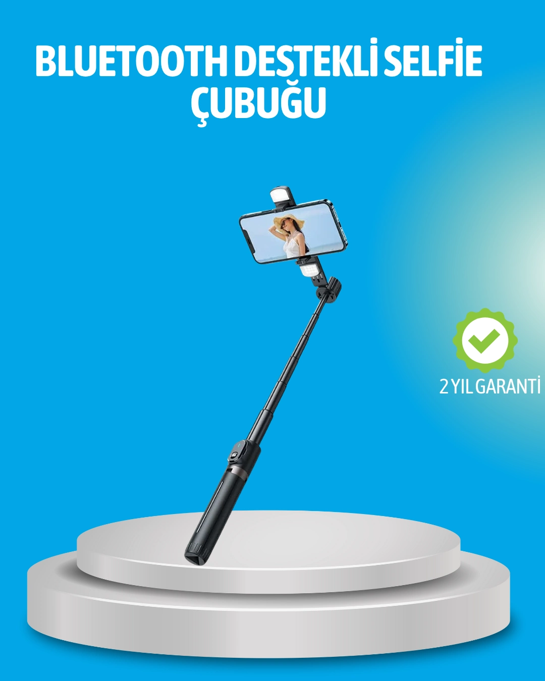 Bluetooth Işıklı Uzaktan Kumandalı Selfie Çubuğu – 130 Cm Yükseklik ( Lisinya ) Bluetooth Işıklı Uzaktan Kumandalı Selfie Çubuğu – 130 Cm Yükseklik ( Lisinya )