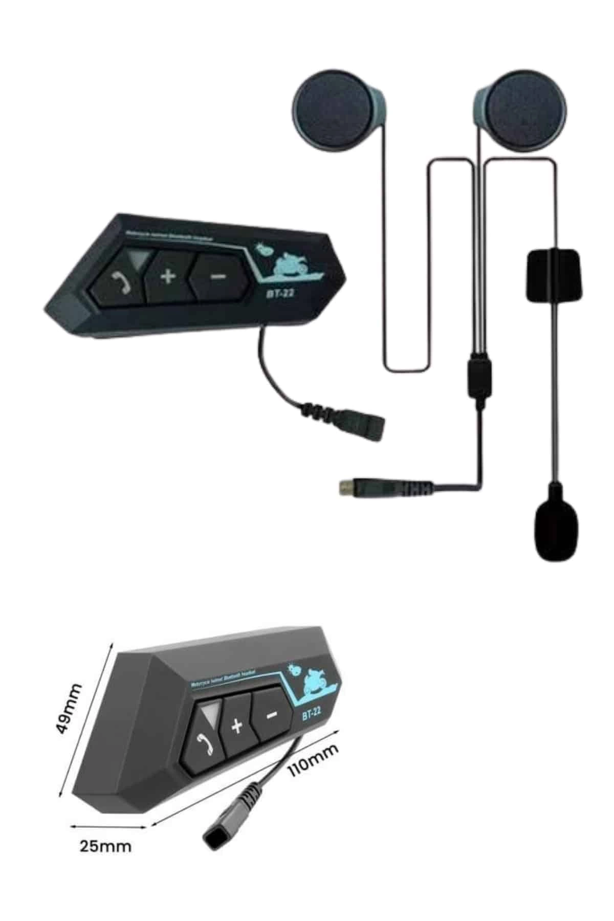 Bluetooth Kask Kulaklığı Intercom 5.0 Bluetooth Android Ve İos Uyumlu ( Lisinya )