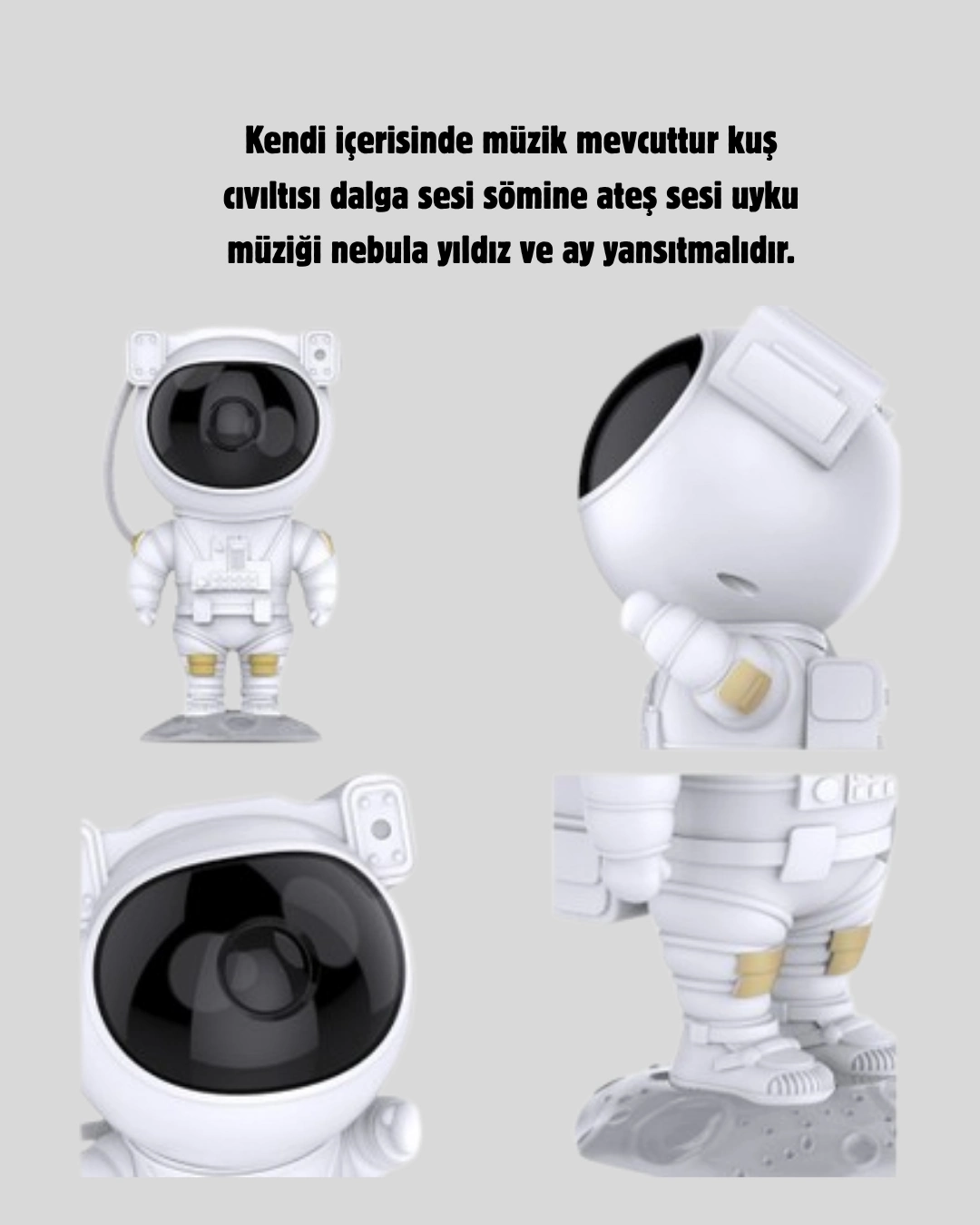 Bluetooth Müzikli Astronot Projeksiyon Lambası Yıldız Ve Ay Efektli ( Lisinya ) Bluetooth Müzikli Astronot Projeksiyon Lambası Yıldız Ve Ay Efektli ( Lisinya )