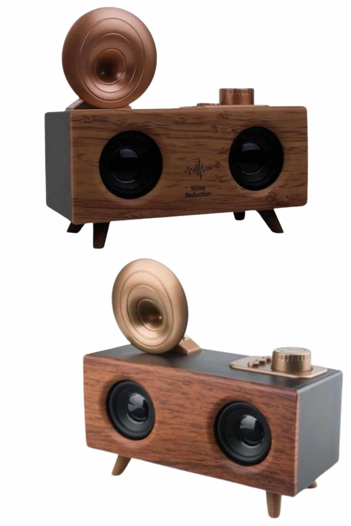 Bluetooth Nostalji Speaker Radyo Gramofon Ahşap Renk Vintage ( Lisinya )
