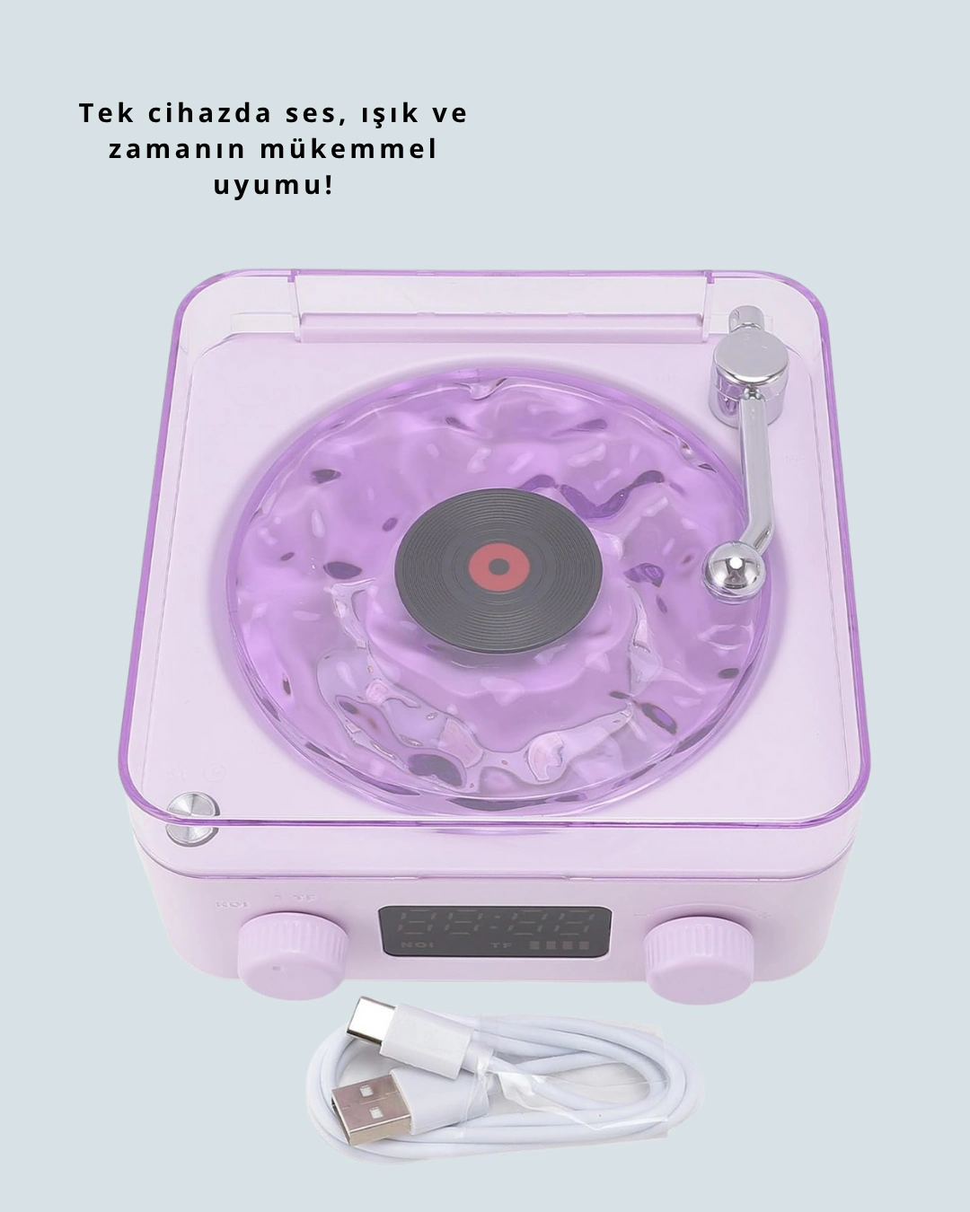 Bluetooth Retro Pikap Hoparlör – Projektörlü Gece Lambası ( Lisinya )