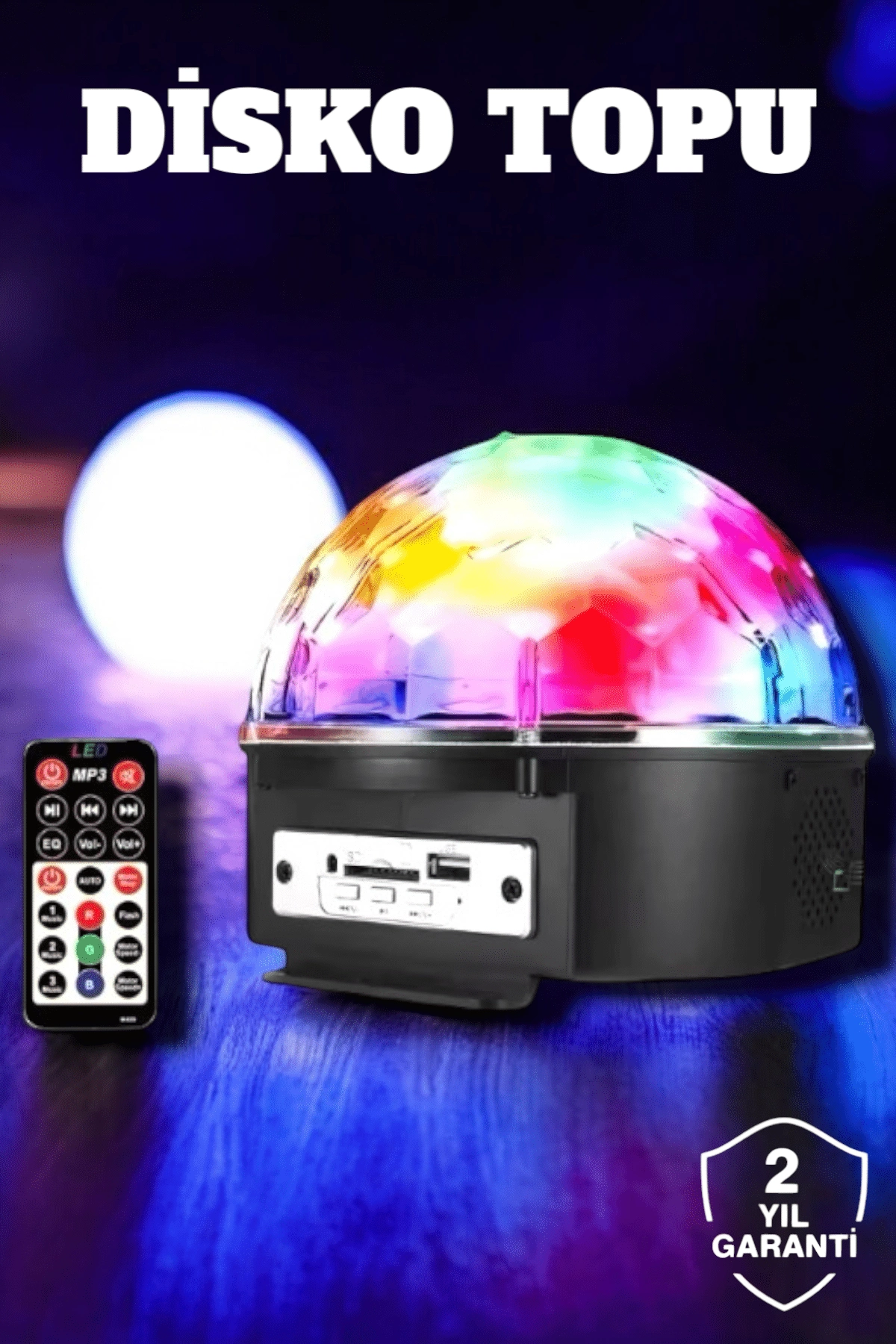 Bluetooth Ve Uzaktan Kumandalı Çok Renkli Masaüstü Disko Topu ( Lisinya ) Bluetooth Ve Uzaktan Kumandalı Çok Renkli Masaüstü Disko Topu ( Lisinya )