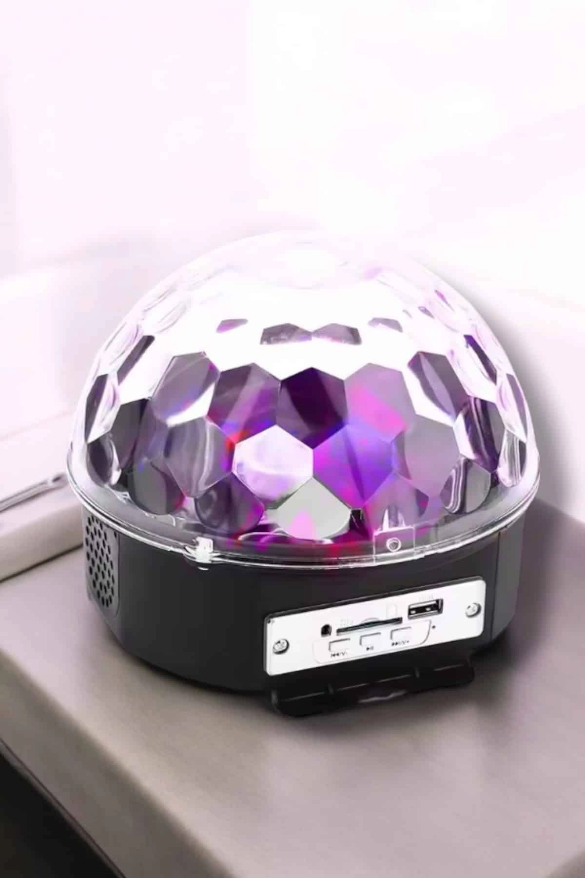 Bluetooth Ve Uzaktan Kumandalı Çok Renkli Masaüstü Disko Topu ( Lisinya )