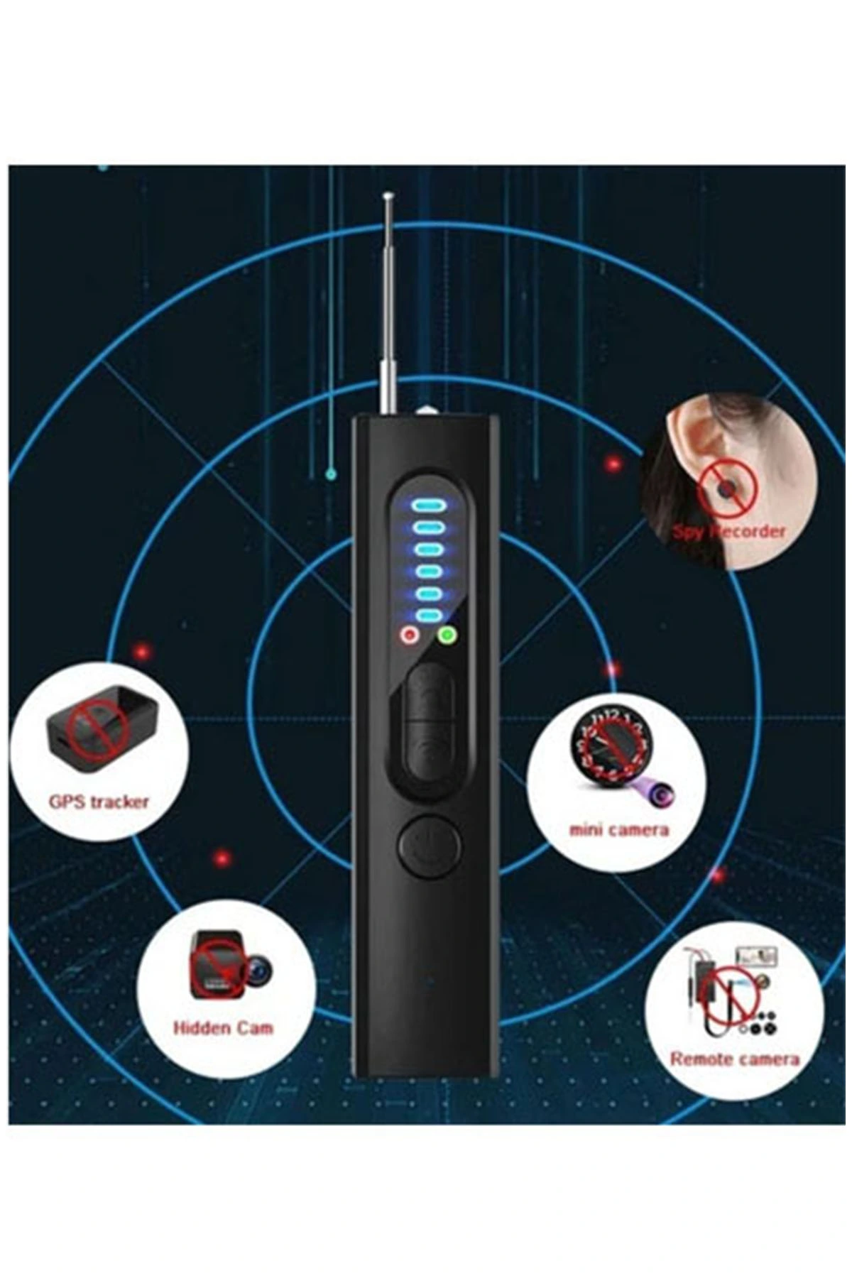 Böcek Arama Kamera Tespit Cihazı Rf Sinyal Dedektörü Akıllı Cihaz﻿﻿ ( Lisinya )