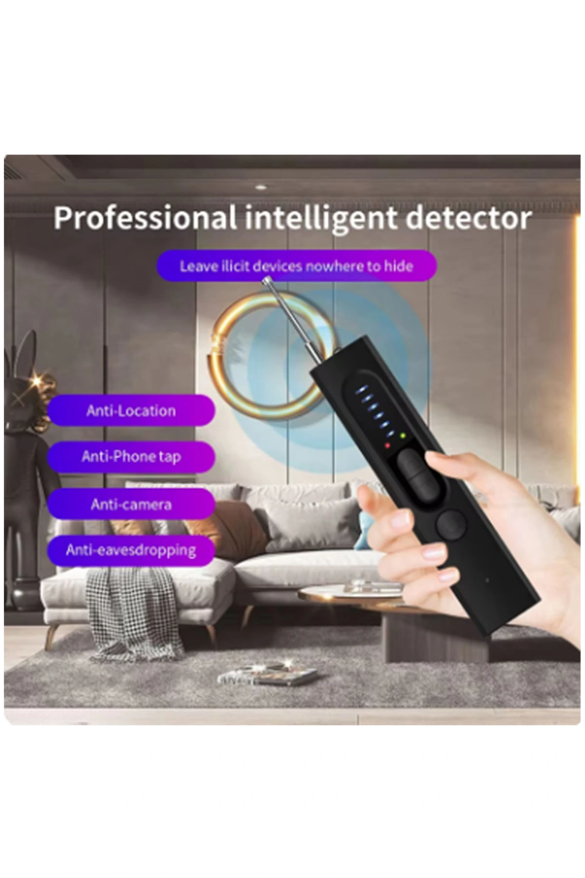 Böcek Arama Kamera Tespit Cihazı Rf Sinyal Dedektörü Akıllı Cihaz﻿﻿ ( Lisinya )