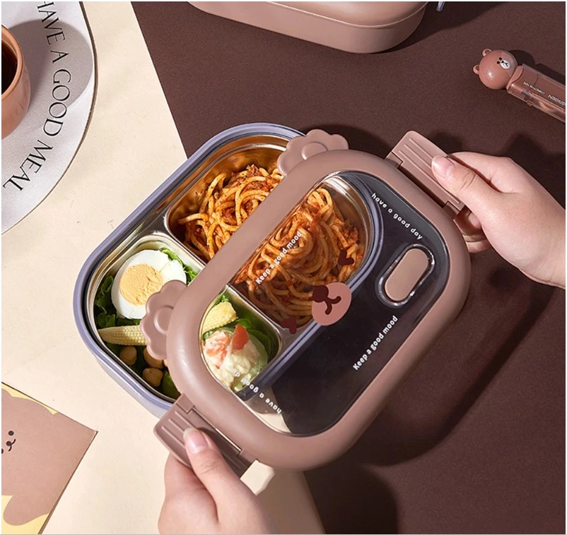 Bölmeli Paslanmaz Çelik Yemek Kutusu ( Lisinya ) Bölmeli Paslanmaz Çelik Yemek Kutusu ( Lisinya )