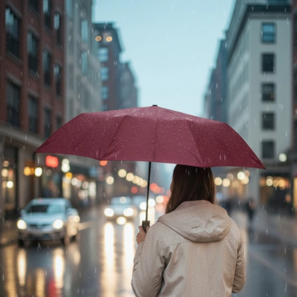 Bordo Kılıflı Otomatik Kompakt Şemsiye ( Lisinya ) Bordo Kılıflı Otomatik Kompakt Şemsiye ( Lisinya )