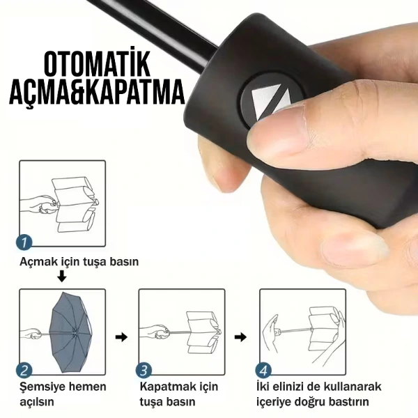 Bordo Kılıflı Otomatik Kompakt Şemsiye ( Lisinya ) Bordo Kılıflı Otomatik Kompakt Şemsiye ( Lisinya )