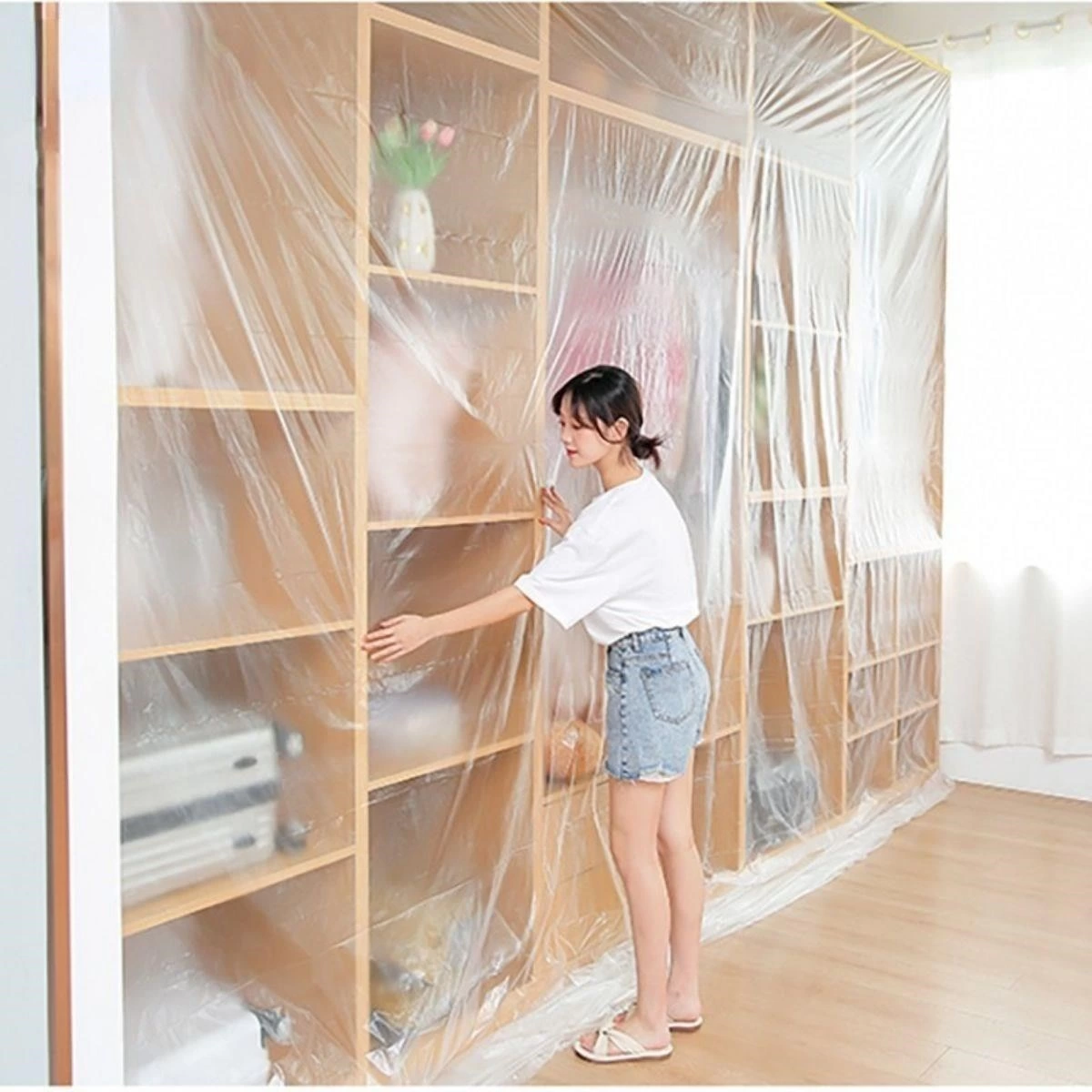 Boya Badana Eşya Koruma Hışır Örtüsü 280cm X 15 Mt Yapışkanlı Hışır Örtü ( Lisinya ) Boya Badana Eşya Koruma Hışır Örtüsü 280cm X 15 Mt Yapışkanlı Hışır Örtü ( Lisinya )