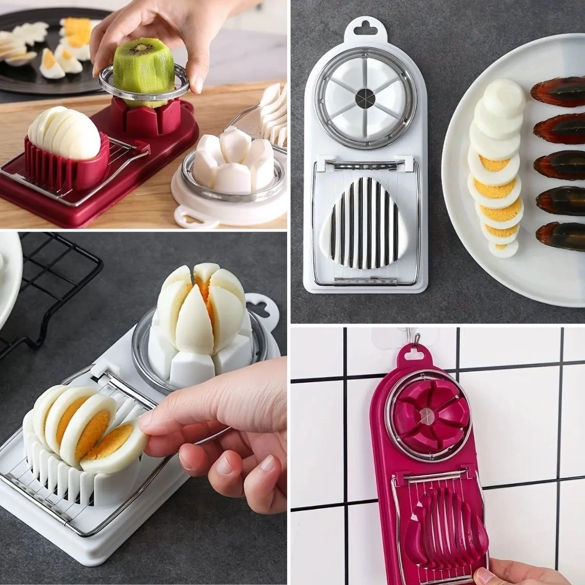 Çok Fonksiyonlu Eşit Yumurta ,Meyve Dilimleyici Kesici Aparat ( Lisinya )