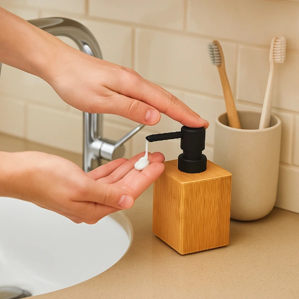 Büyük Ahşap Sıvı Sabunluk ( Lisinya ) Büyük Ahşap Sıvı Sabunluk ( Lisinya )