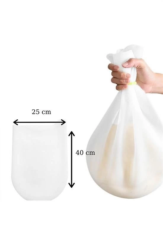 Büyük Hamur Torbası Silikon Şeffaf Hamur Yoğurma Torbası Ekmek Makarna Mantı Hamuru Kolay ( Lisinya ) Büyük Hamur Torbası Silikon Şeffaf Hamur Yoğurma Torbası Ekmek Makarna Mantı Hamuru Kolay ( Lisinya )