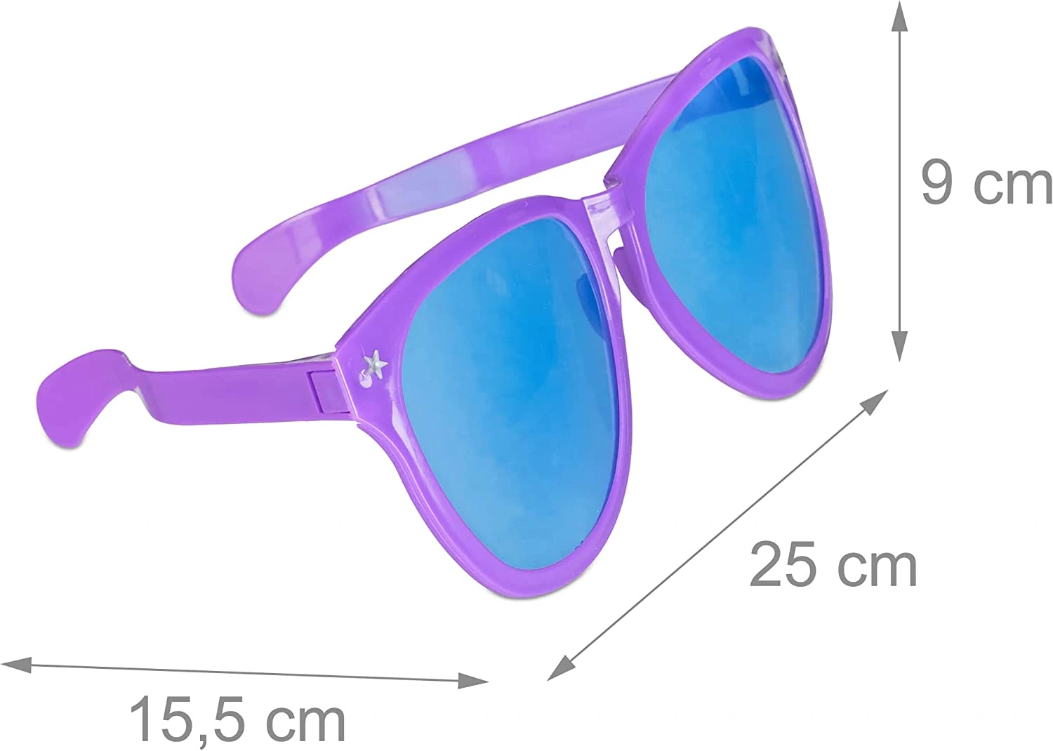 Büyük Parti Gözlüğü Rengarenk 12 Adet ( Lisinya )