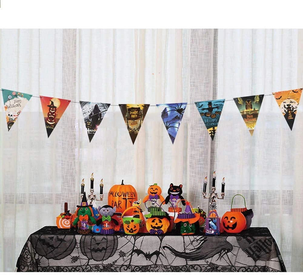 Cadılar Bayramı Halloween Flama Bayrak Banner Süs 8 Li ( Lisinya )