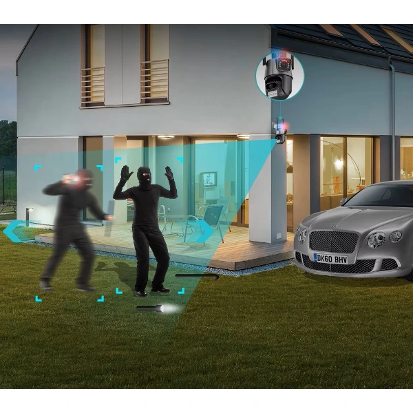 Çakarlı Çift Lensli Dış Mekan Güvenlik Kamerası ( Lisinya )