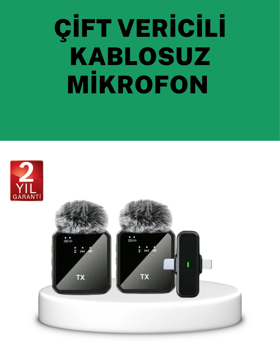 Canlı Yayın Ve Video Çekimleri İçin Çiftli Kablosuz Yaka Mikrofon ( Lisinya ) Canlı Yayın Ve Video Çekimleri İçin Çiftli Kablosuz Yaka Mikrofon ( Lisinya )