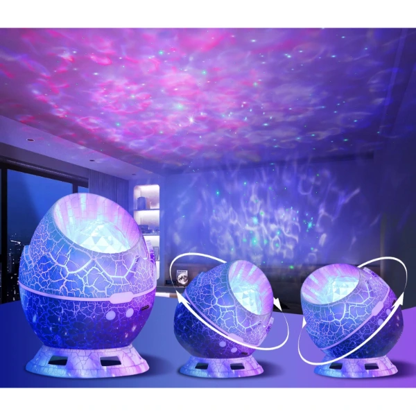 Çatlak Dinozor Yumurtası Tasarımlı Projektörlü Gece Lambası Bluetooth Özellikli ( Lisinya ) Çatlak Dinozor Yumurtası Tasarımlı Projektörlü Gece Lambası Bluetooth Özellikli ( Lisinya )