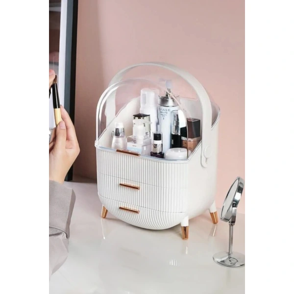 Çekmeceli Kozmetik Organizer Beyaz ( Lisinya ) Çekmeceli Kozmetik Organizer Beyaz ( Lisinya )