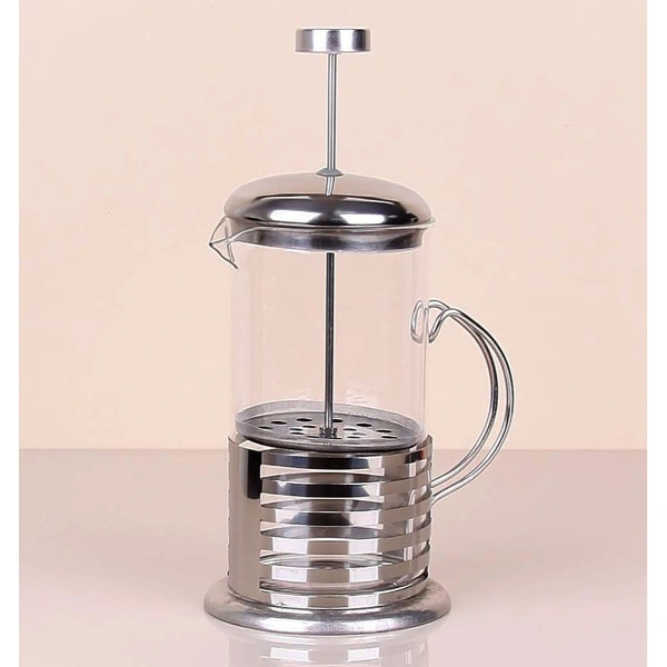 Çelik Kulplu Cam French Press - 350 Ml ( Lisinya ) Çelik Kulplu Cam French Press - 350 Ml ( Lisinya )