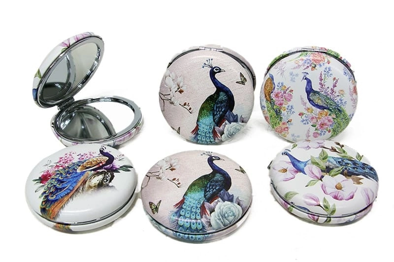 Cep Aynası Yuvarlak Tombul Peacock ( Lisinya )