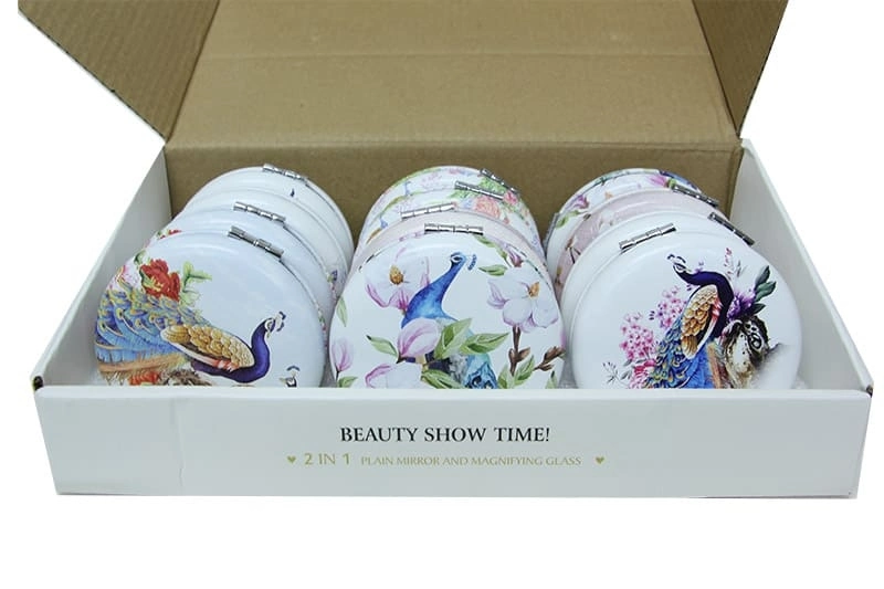 Cep Aynası Yuvarlak Tombul Peacock ( Lisinya )