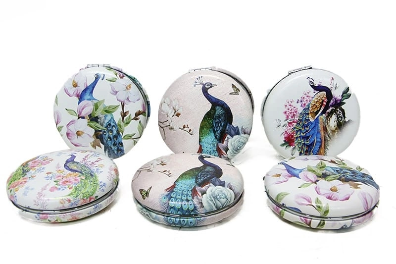 Cep Aynası Yuvarlak Tombul Peacock ( Lisinya )